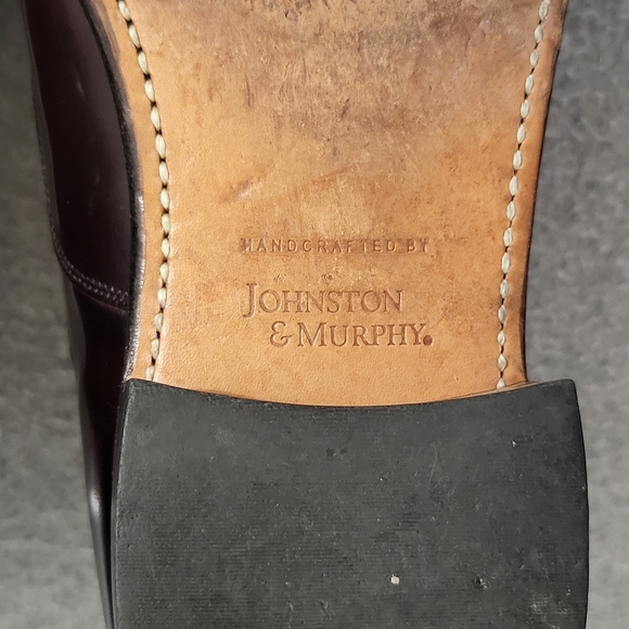 Johnston & Murphy Melton Shoe 10 B/AA Burgundy Leather Oxford Cap Toe 222985 main image 13